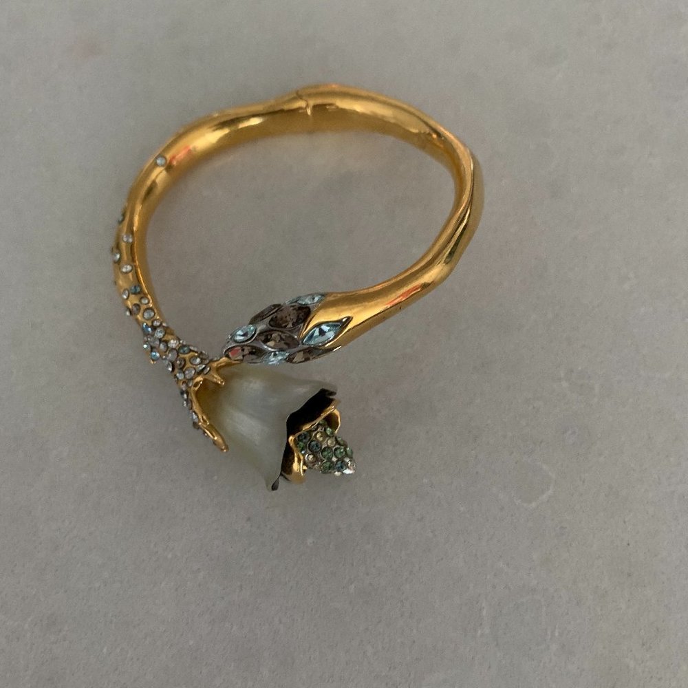 Alexis Bittar crystal and Gold plated bracelet
